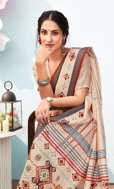Buy Glorious T and M Designer Polyester Saree