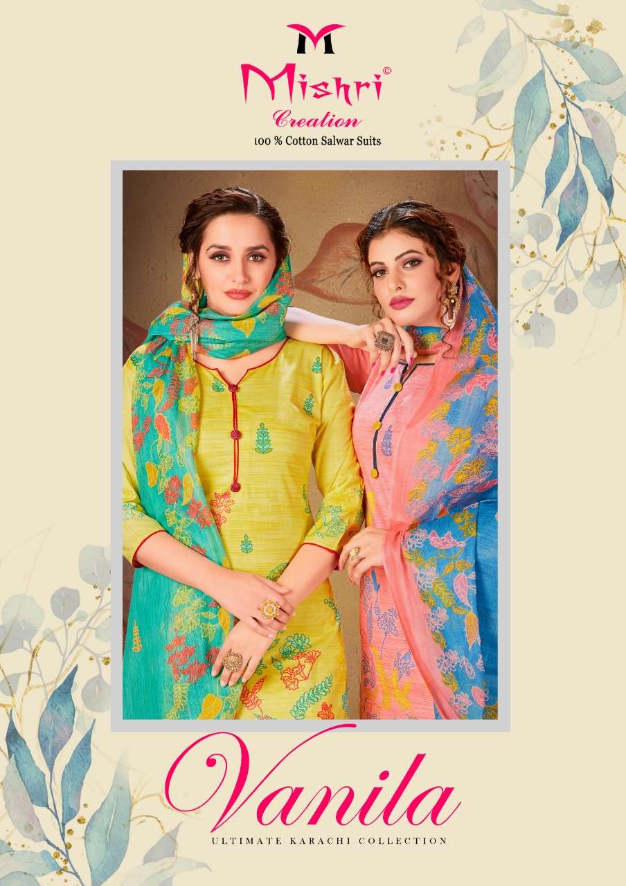 Buy Vanila Mishri Online Wholesale Supplier Designer Cotton Salwar Suit