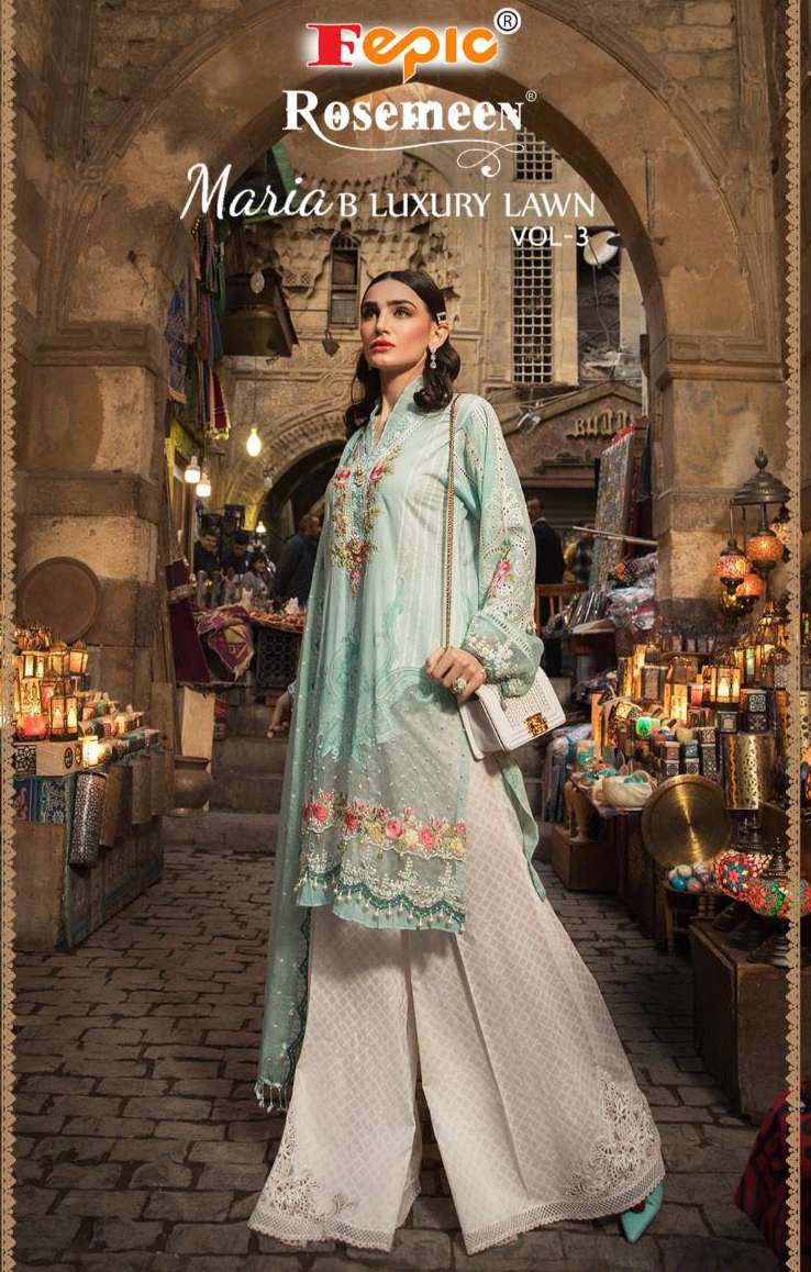 Buy Maria B Luxury Lawn Vol 3 Fepic Designer Cotton Salwar Suit