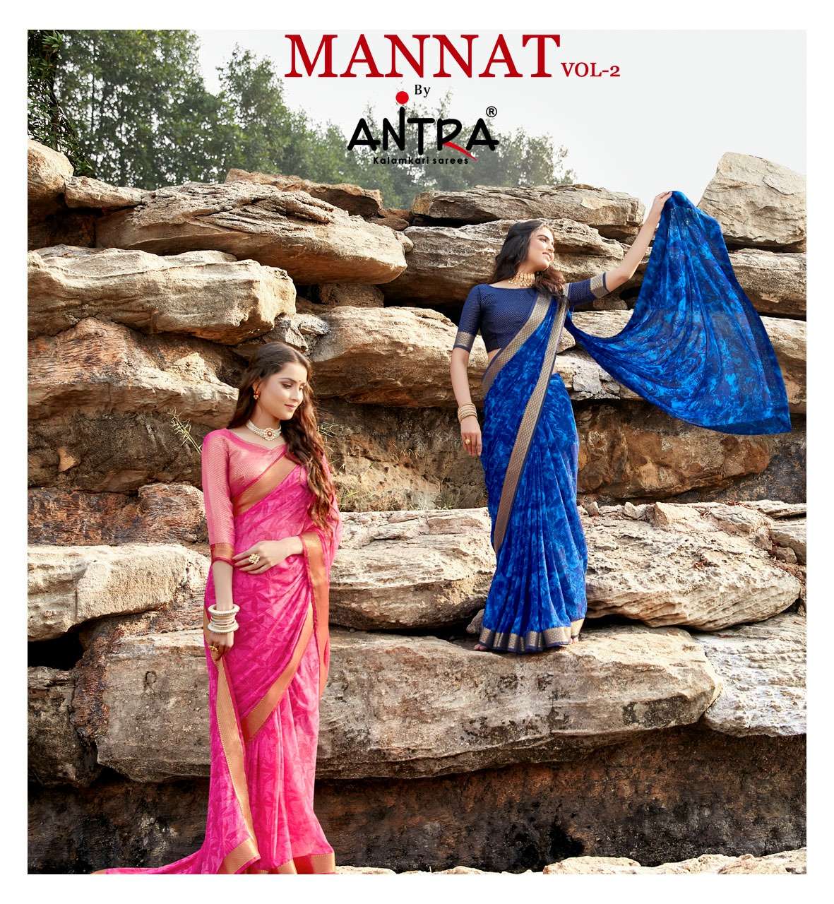 Mannat Vol 2 Antra Latest Designer Party Wear Collection Lowest Price Sarees Wholesale Set
