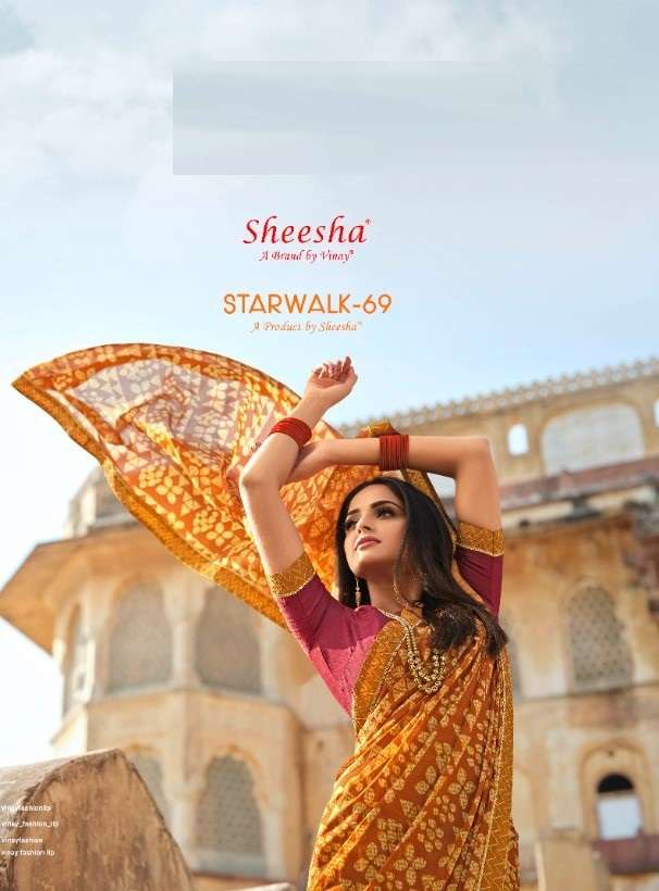 Sheesha Starwalk Vol 69 By Vinay Fashion Wholesale Online Silk Georgette Lowest Price Sarees