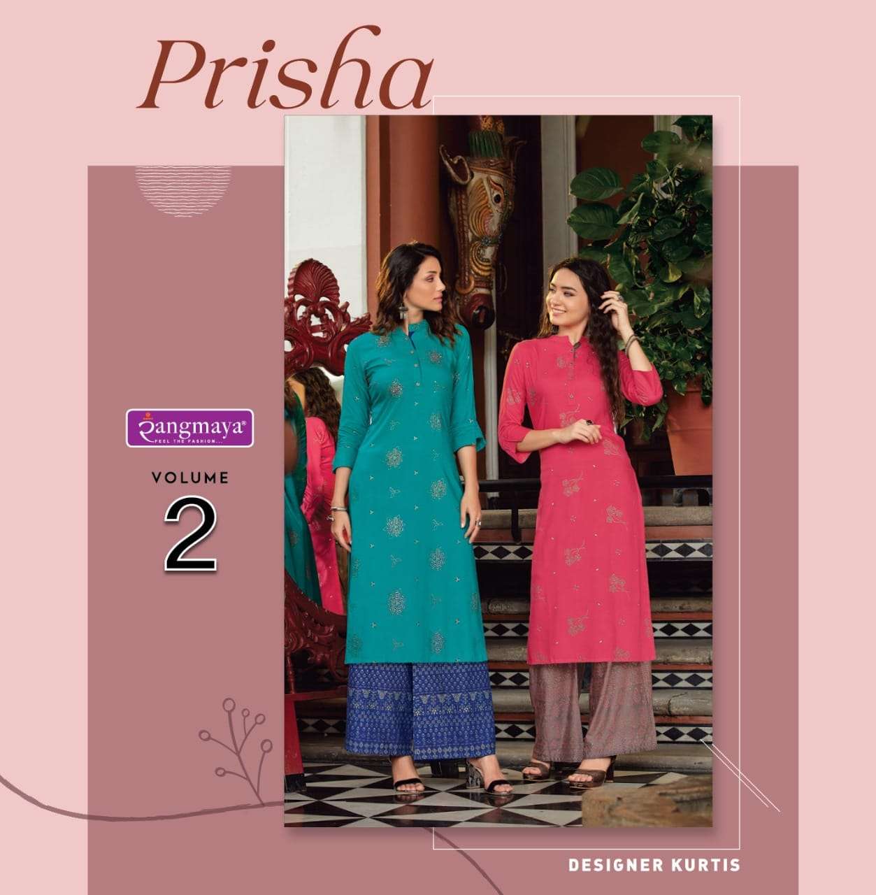 Prisha Vol 2 By Rangmaya Wholesale Online Lowest Price Kurtis Palazzo Set