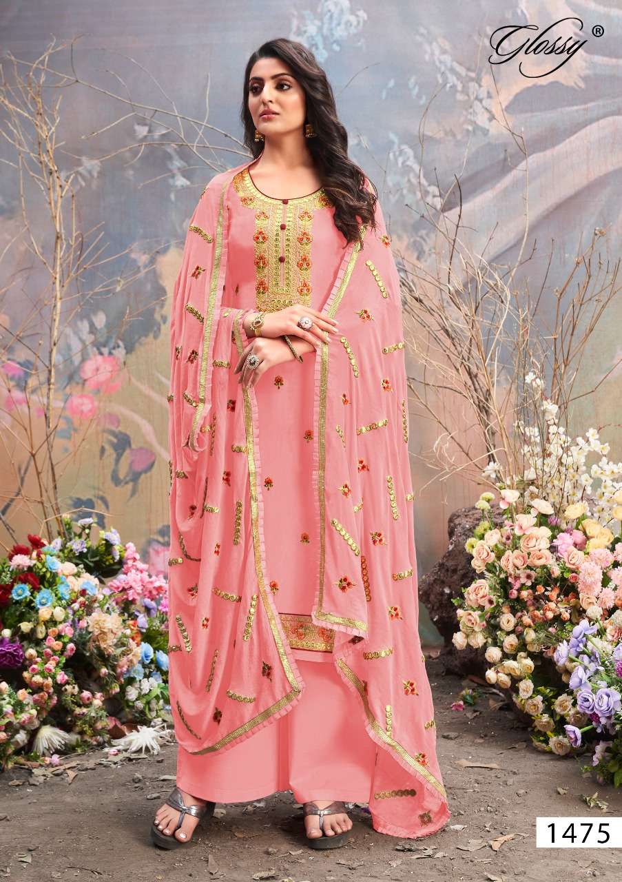 D.No.1475 By Glossy Designer Wholesale Online Salwar Suit Set