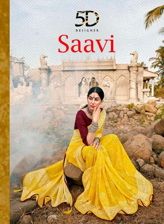 Saavi By 5D Designer Wholesale Online Sarees Set