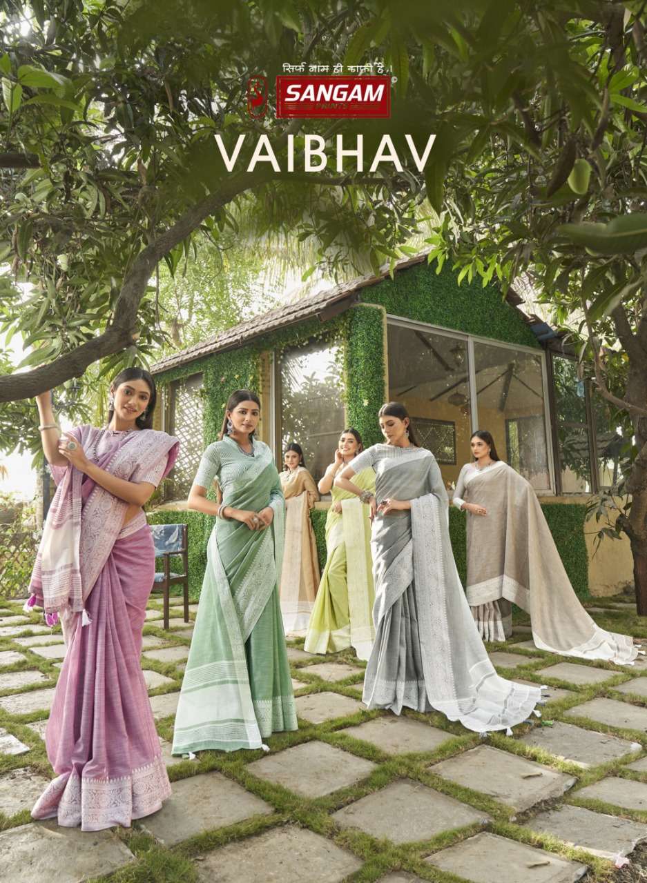 Vaibhav By Sangam Designer Wholesale Online Sarees Set
