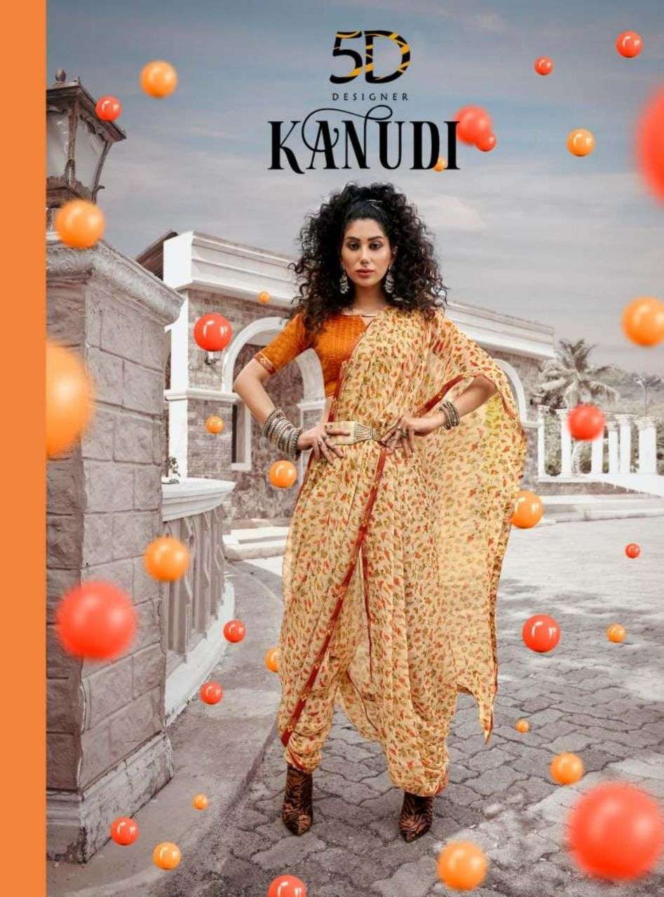 Kanudi By 5D Designer Wholesale Online Sarees Set