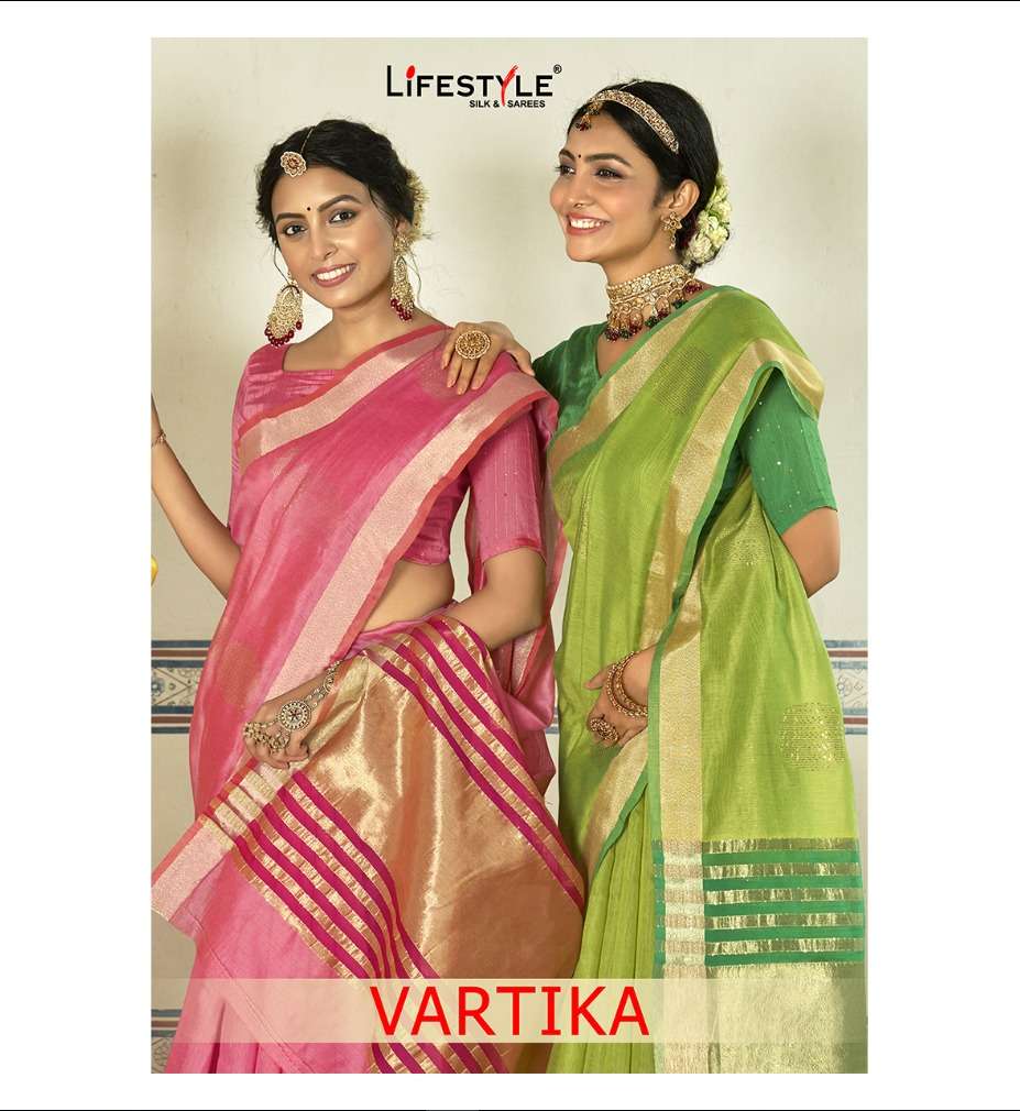 Vartika By Lifestyle Designer Wholesale Online Sarees Set