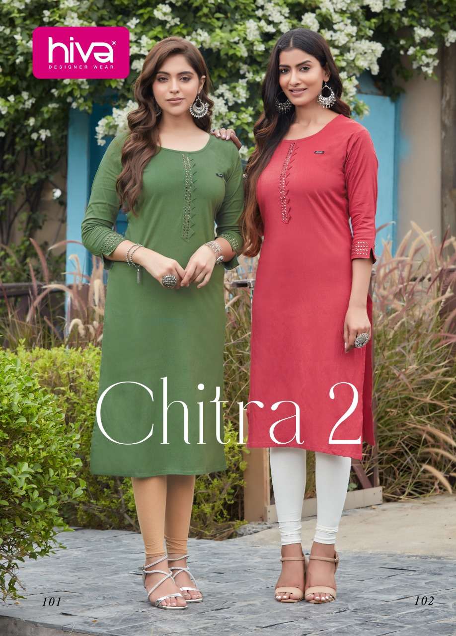 Chitra Vol 2 By Hiva Designer Wholesale Online Kurtis Set