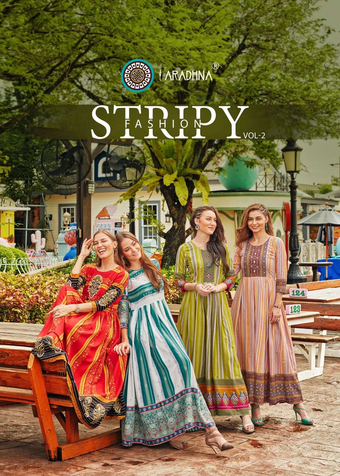 Fashion Stripy Vol 2 By Arradhna Designer Wholesale Online Kurtis Set