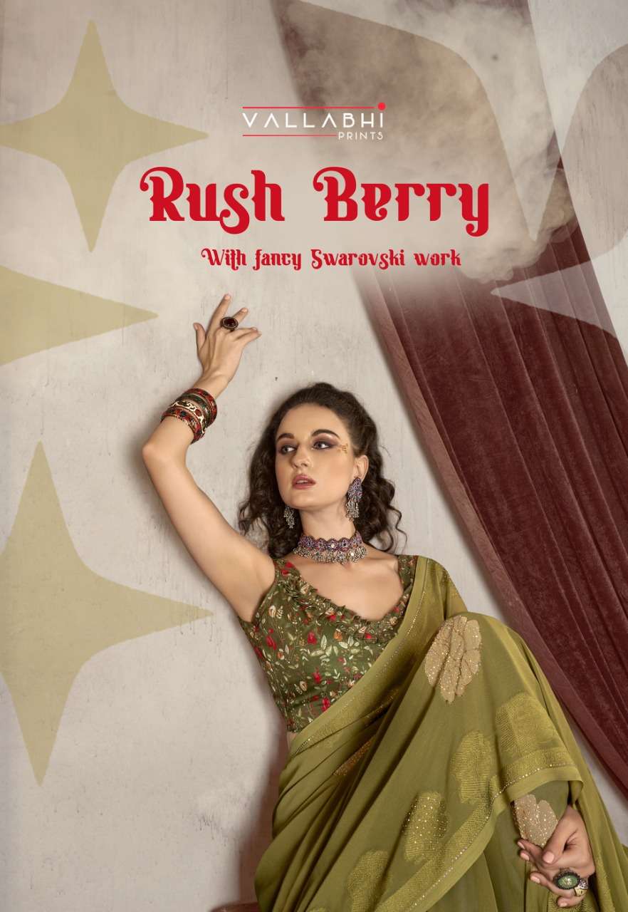 Rush Berry By Vallabhi Prints Designer Wholesale Online Sarees Set