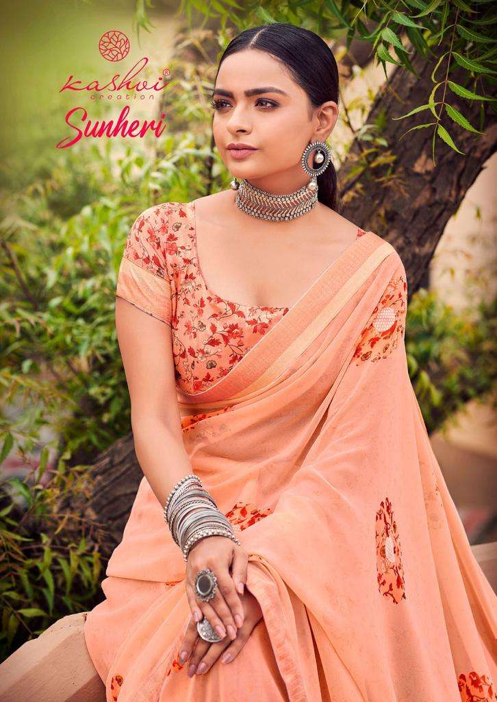Sunheri By Kashvi Creation Designer Wholesale Online Sarees Set