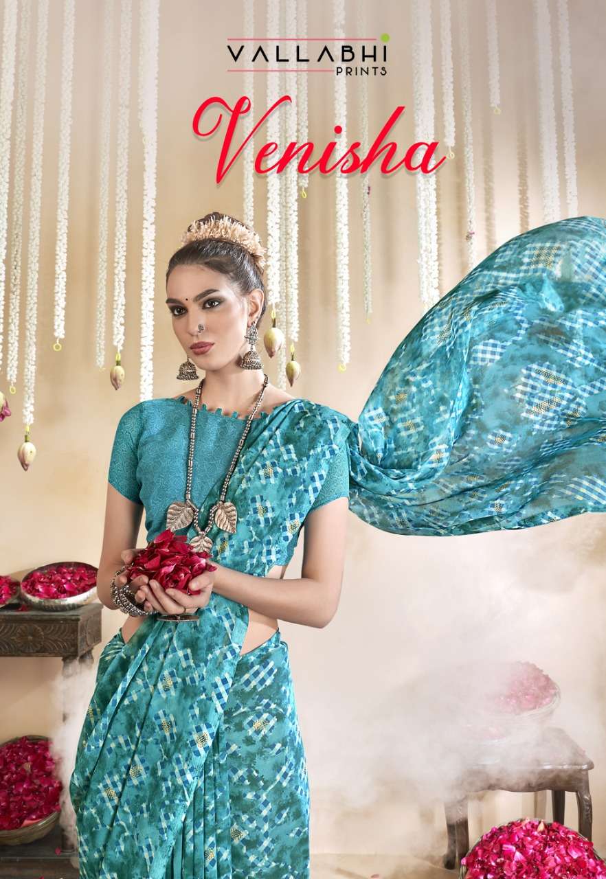 Venisha By Vallabhi Prints Designer Wholesale Online Sarees Set