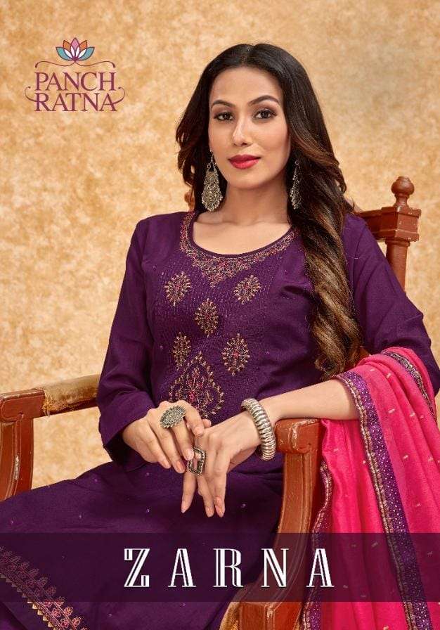 Zarna By Panch Ratna Designer Wholesale Online Salwar Suit Set