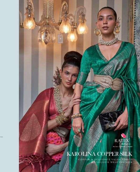 Karolina Silk By Raj tex Designer Wholesale Online Sarees Set