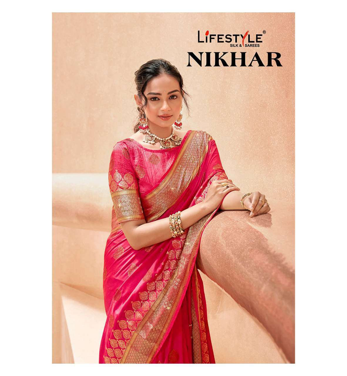 Nikhar By Lifestyle Designer Wholesale Online Sarees Set
