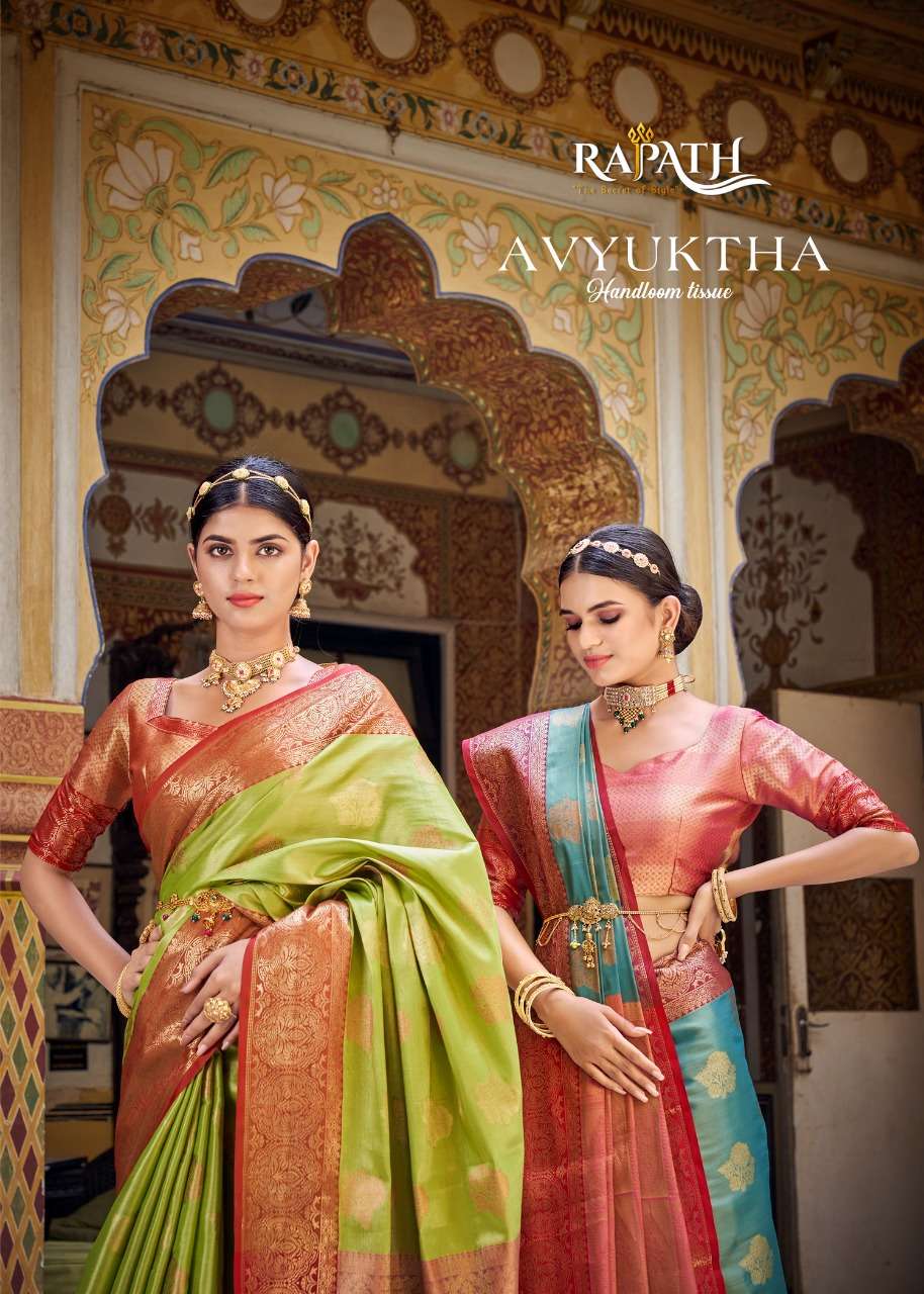 Avyukta Silk Buy Rajpath Wholesale Lowest Price Banarasi Silk Sarees Set