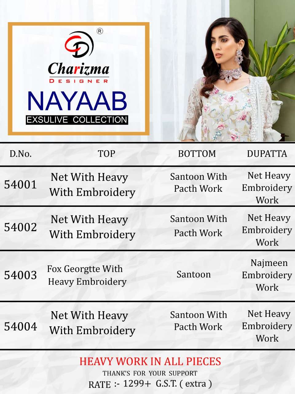Nayaab Exclusive Collection Charizma Salwar Suit