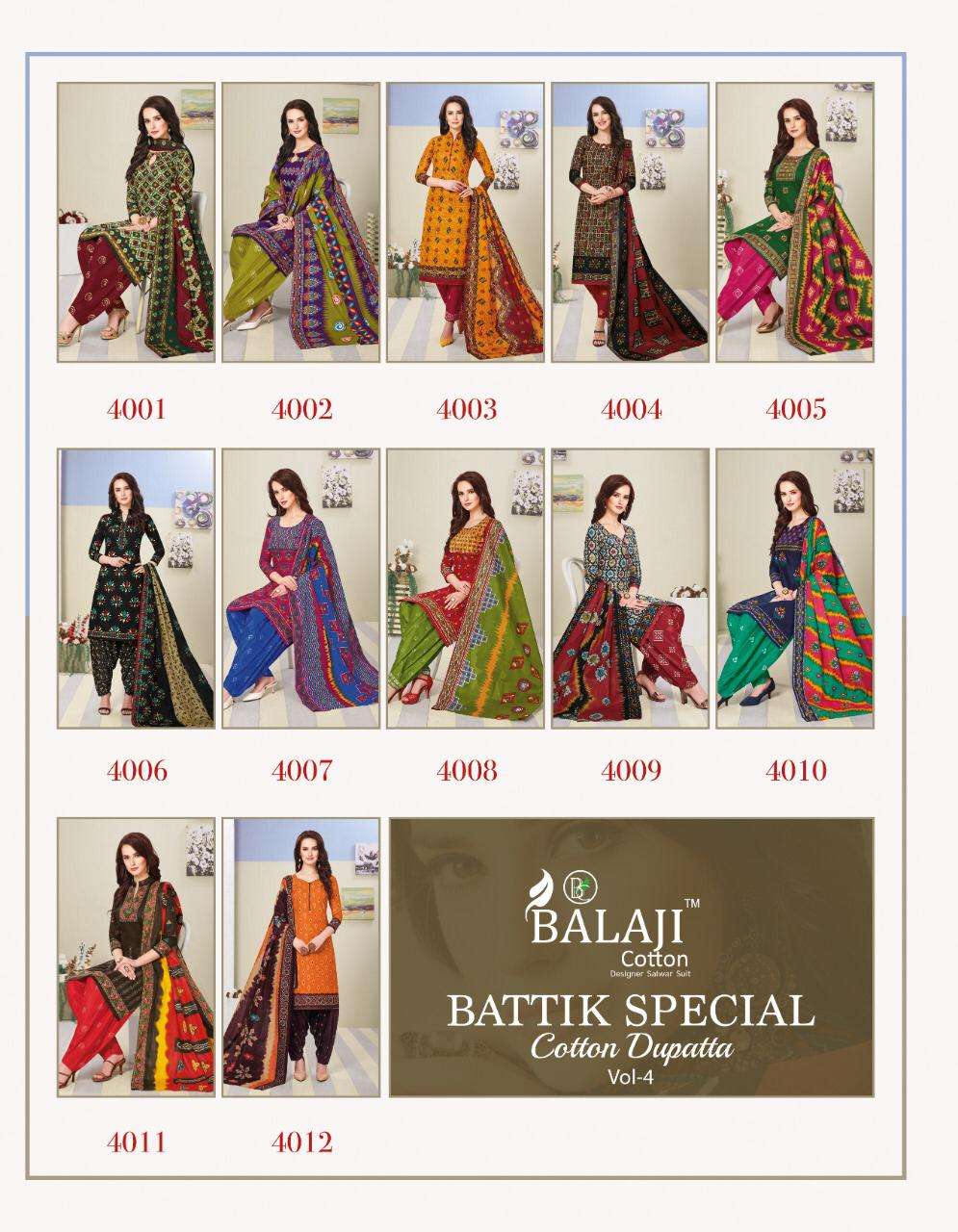 Batik Special Vol-4 By Balaji Cotton Salwar Suit