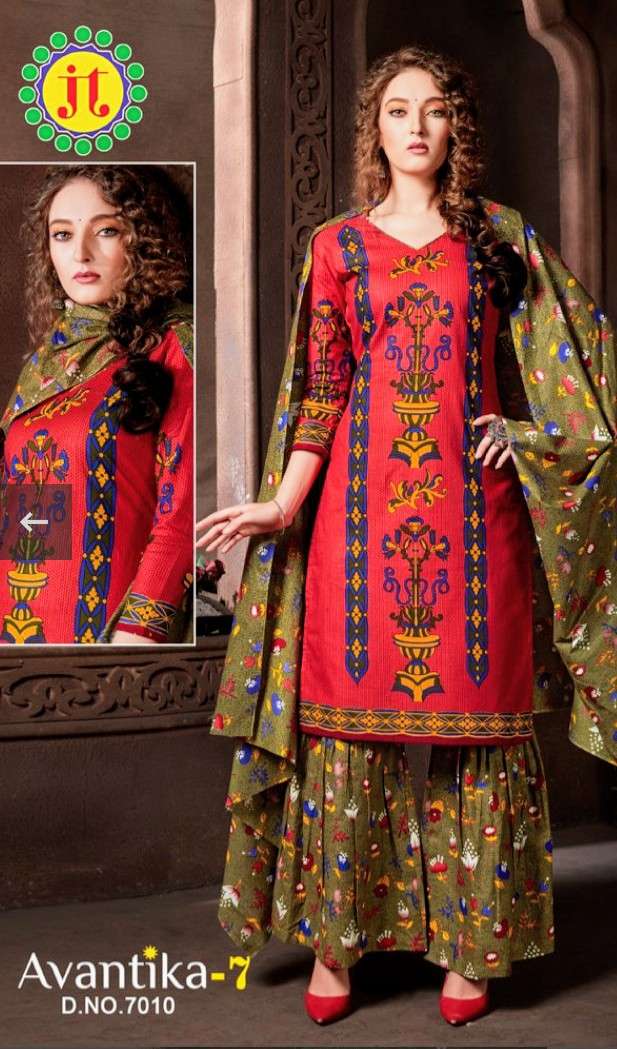 Avantika Vol 7 Jt Textile Cotton Prints Salwar Suit