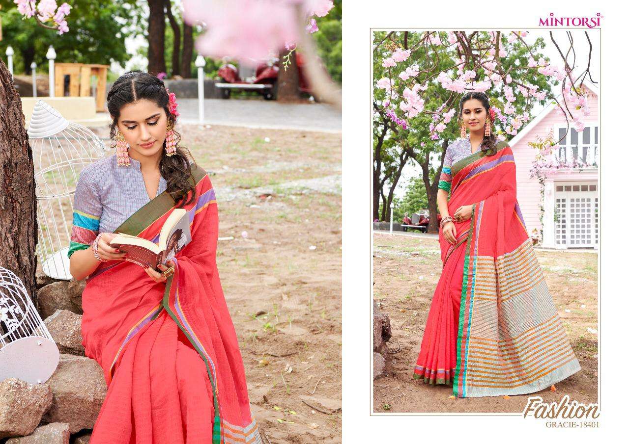 Gracie By Mintorsi Banarasi Cotton Designer Saree