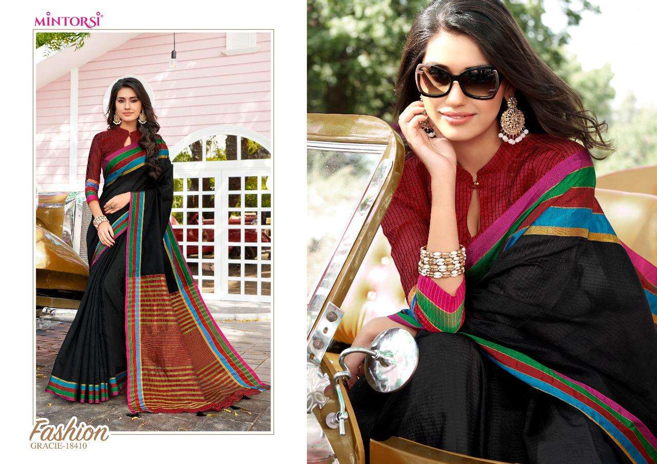 Gracie By Mintorsi Banarasi Cotton Designer Saree