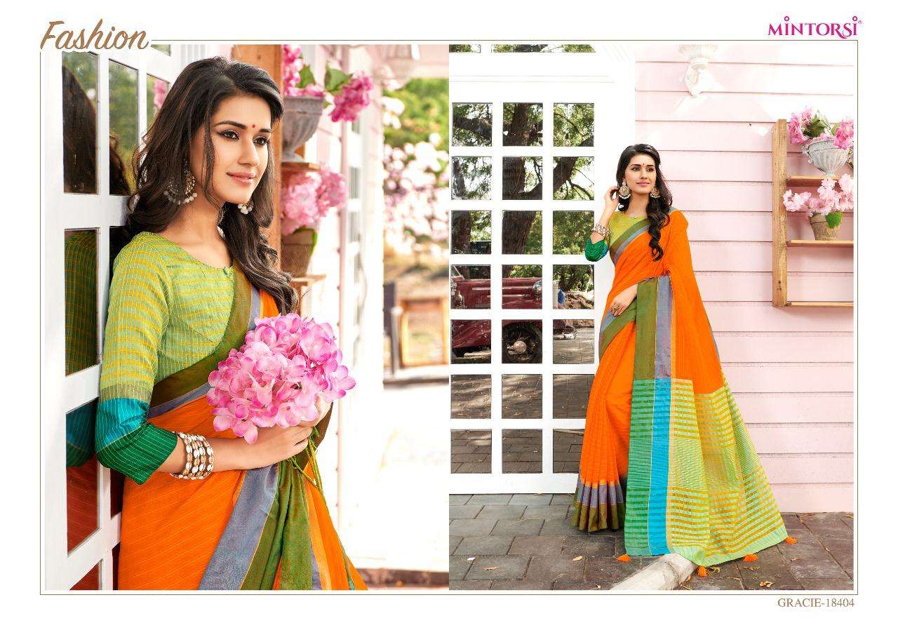 Gracie By Mintorsi Banarasi Cotton Designer Saree