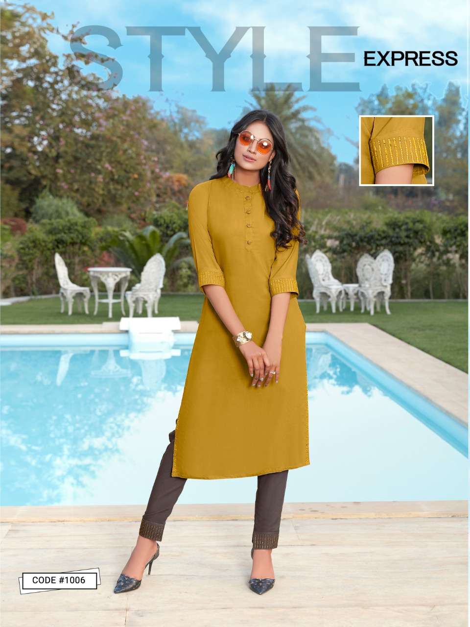 Taj Banwery Latest Rayon Kurtis With Palazzo