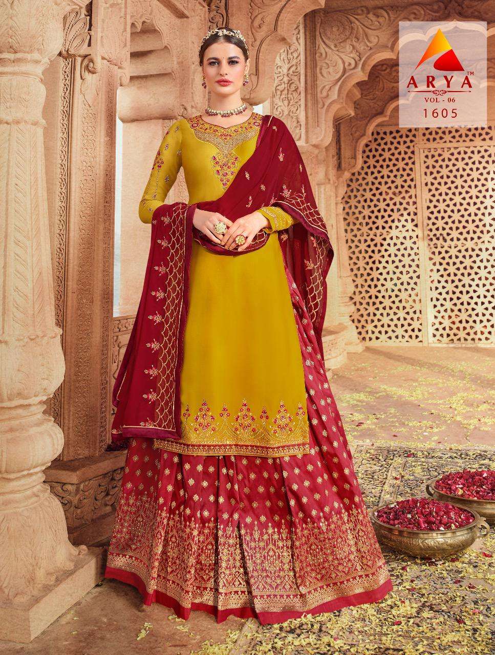 Buy Arya Vol 6 Kesari Designer Party Wear Salwar Suit
