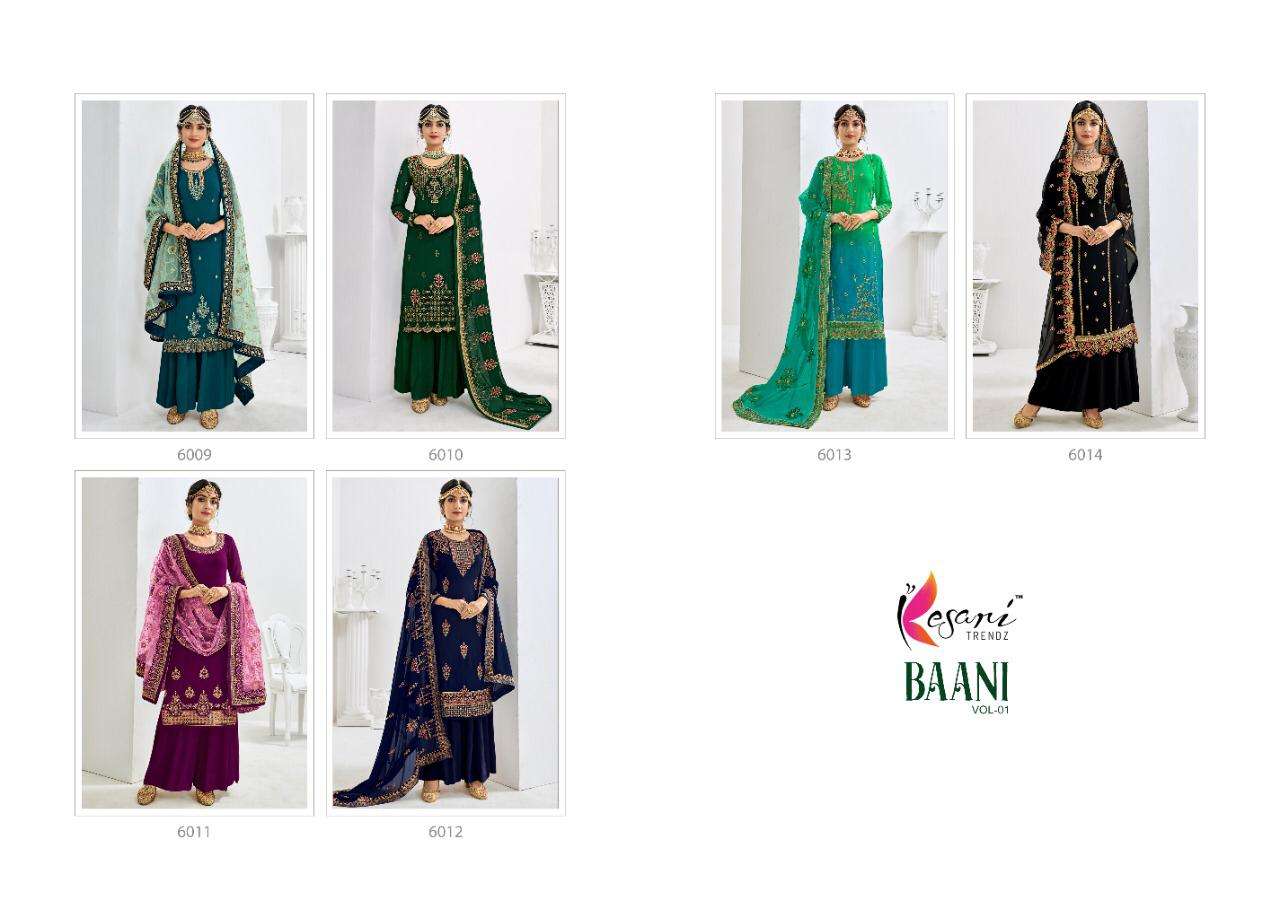Buy Baani Vol 1Kesari Designer Georgette Party Wear Palazzo Salwar Suit