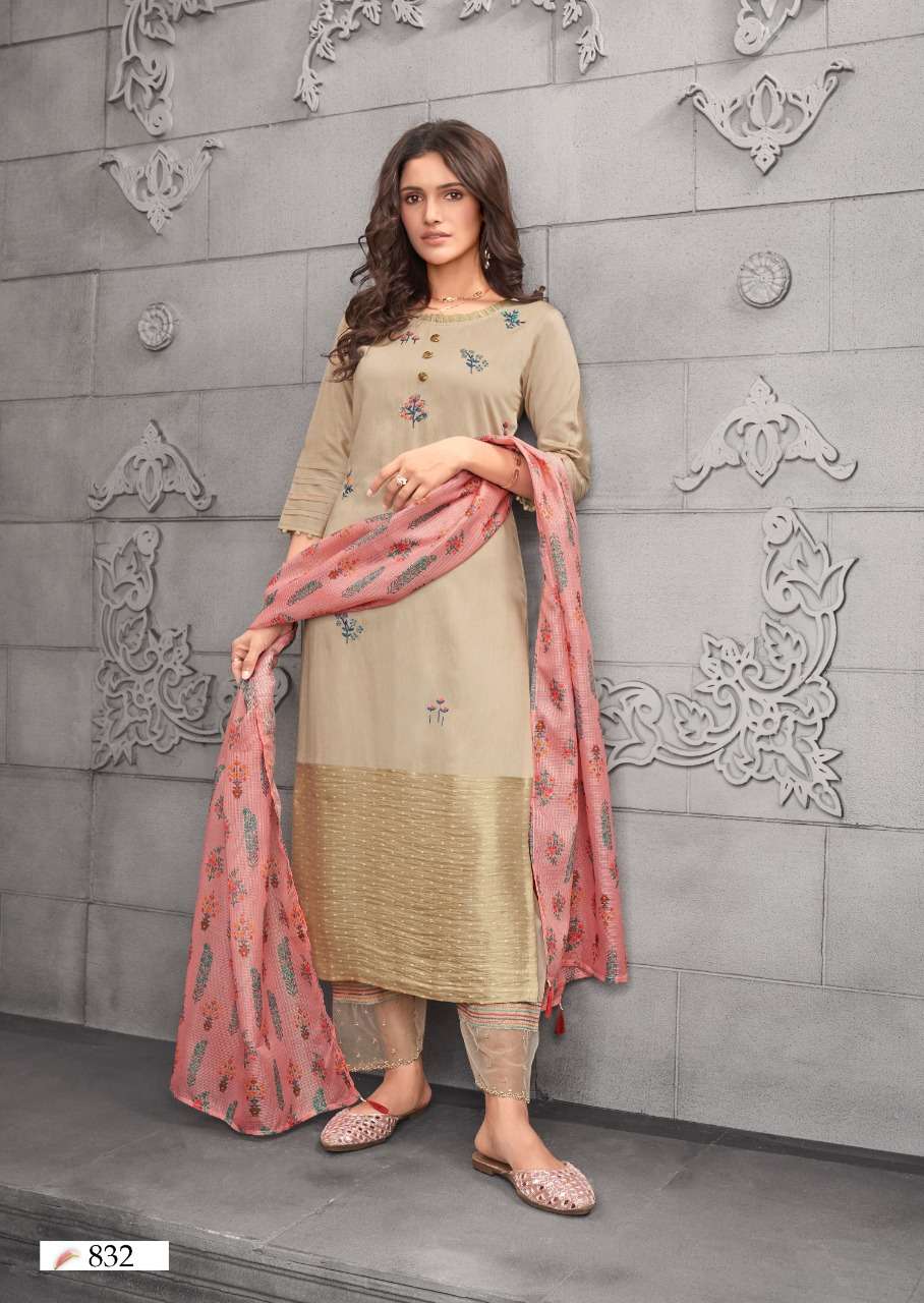 Buy Bloom Vnk Viscore Kurtis Pant Dupatta