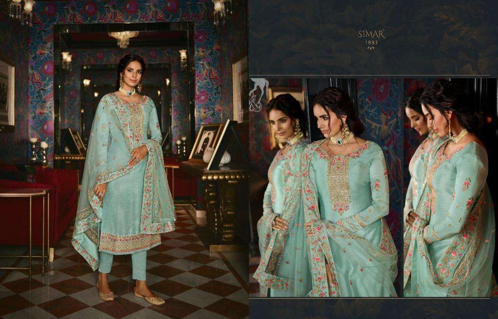 Buy Glossy Motif Designer Party Wear Salwar Suit