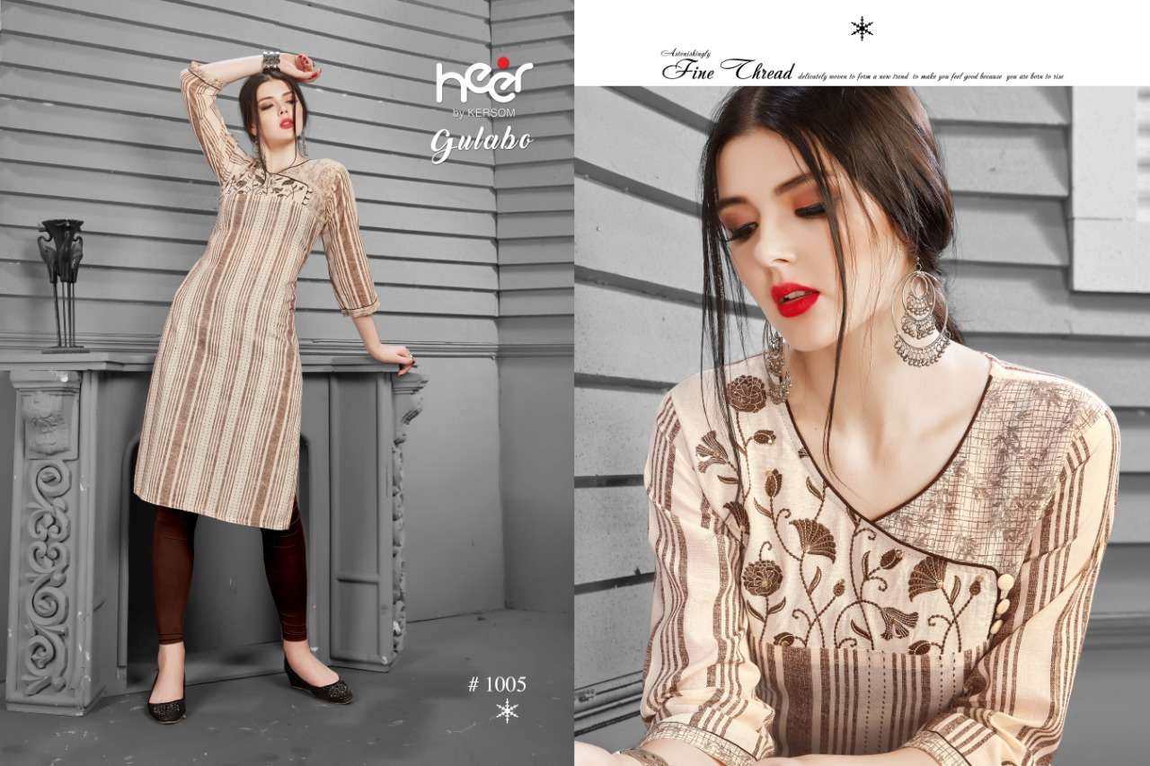 Buy Gulabo Kersom Heer Cotton Designer Cotton Kurtis