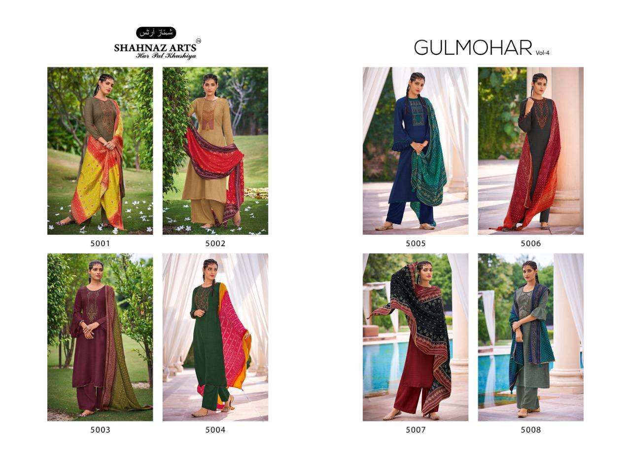 Buy Gulmohar Shahnaz Art Designer Pashmina Salwar Suit
