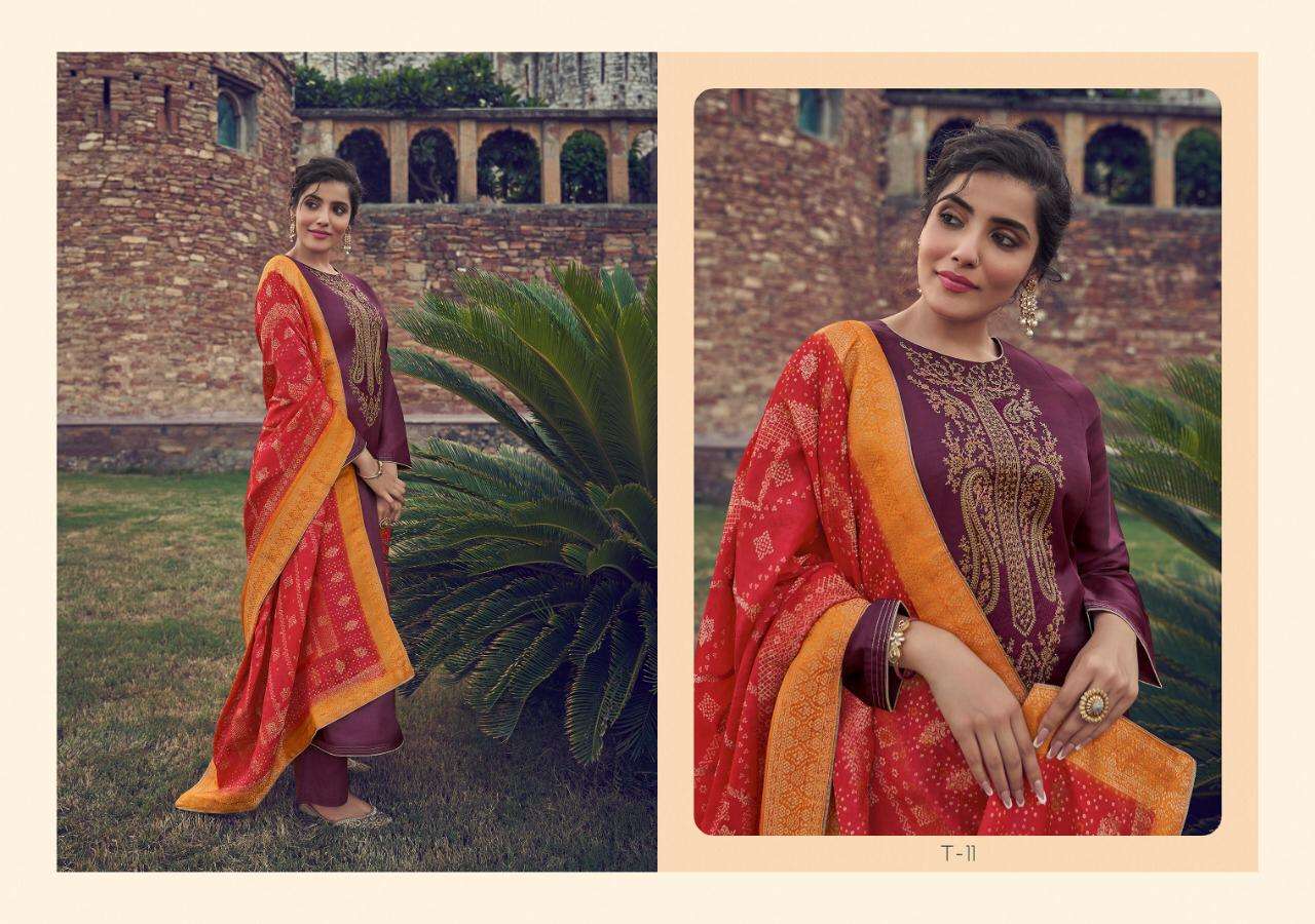 Buy Taral Varsha Designer Tussar Silk Salwar Suit