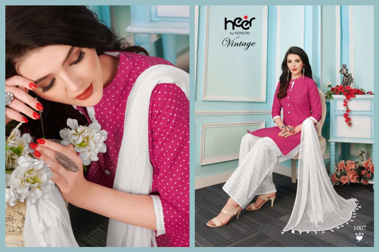 Buy Vintage Kersom Heer Designer Kurtis Palazzo