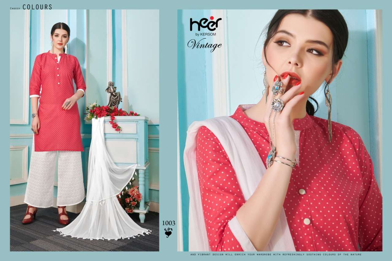 Buy Vintage Kersom Heer Designer Kurtis Palazzo