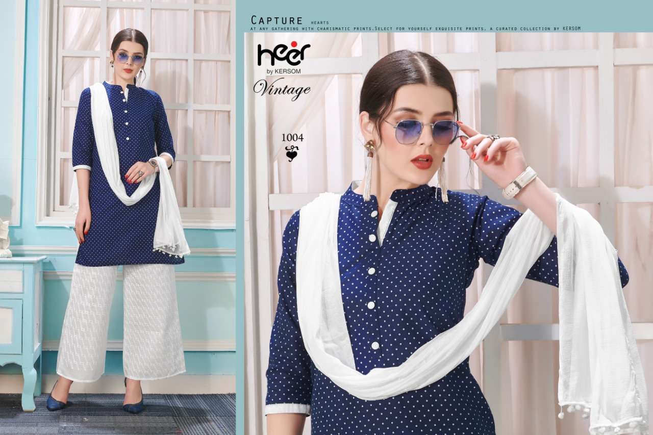 Buy Vintage Kersom Heer Designer Kurtis Palazzo