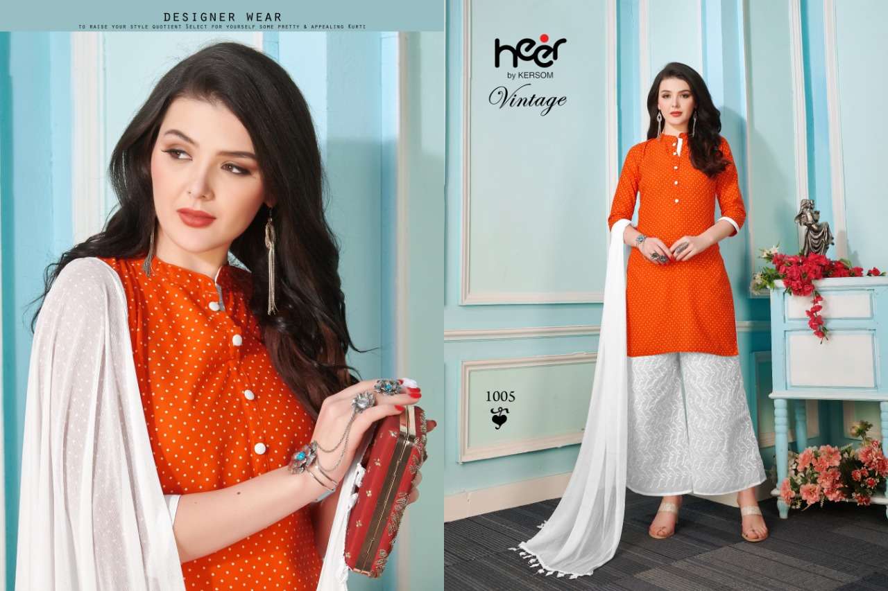 Buy Vintage Kersom Heer Designer Kurtis Palazzo