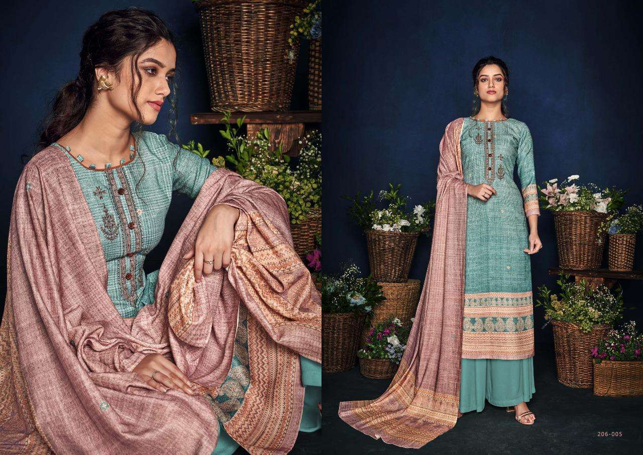 Buy Winter Aura Sargam Prints Designer Pashmina Salwar Suit