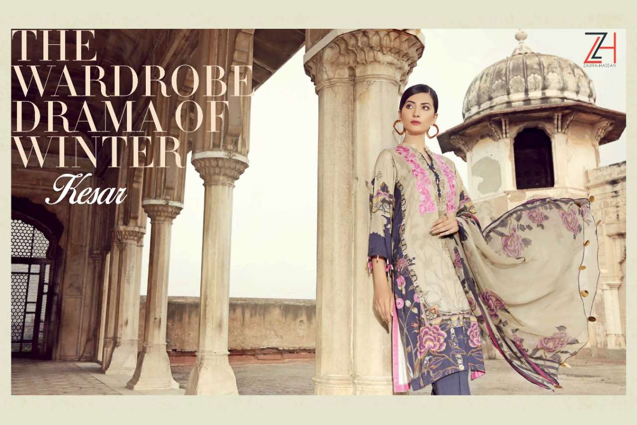 Buy Zaura Hassan By Kesar Designer Pakistani Salwar Suit