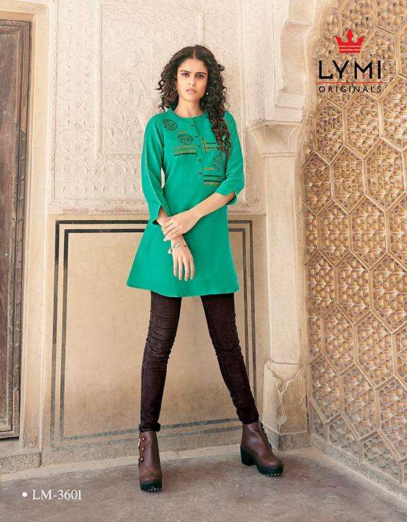 By Artwork By Lymi Latest Designer Short Kurtis