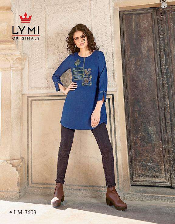 By Artwork By Lymi Latest Designer Short Kurtis