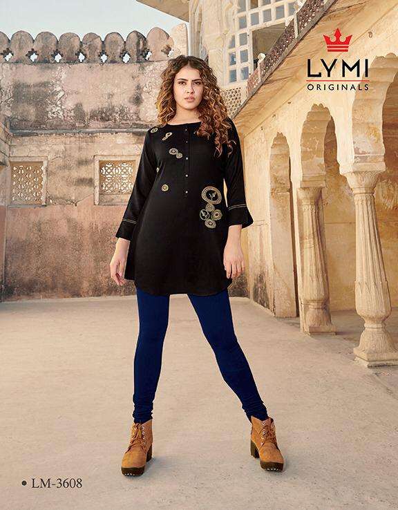 By Artwork By Lymi Latest Designer Short Kurtis