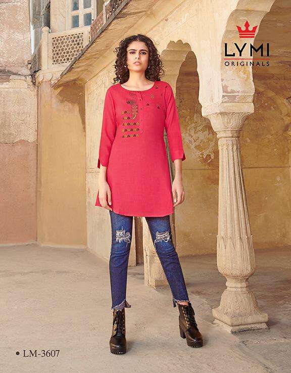 By Artwork By Lymi Latest Designer Short Kurtis