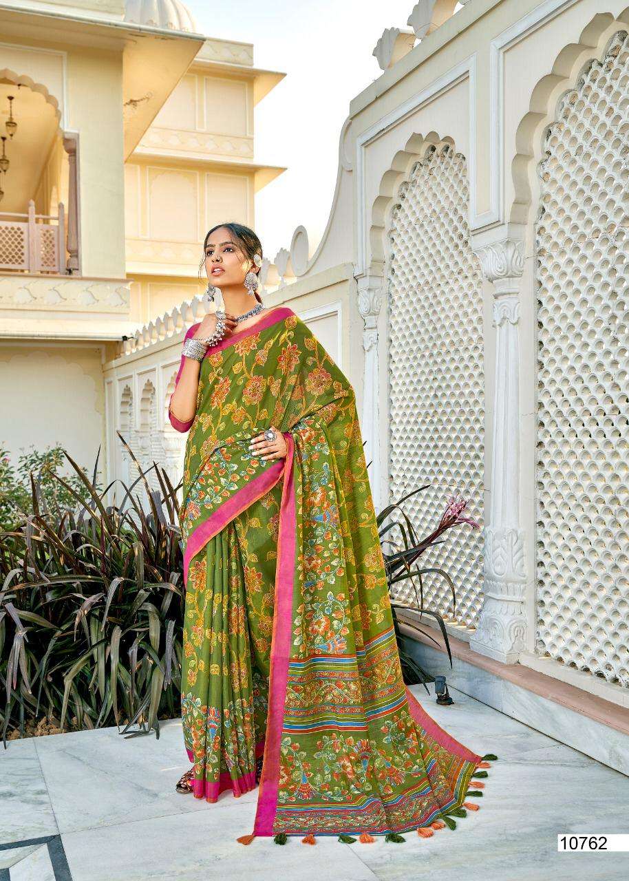 Buy Alfaaz Triveni Designer Green Silk Saree