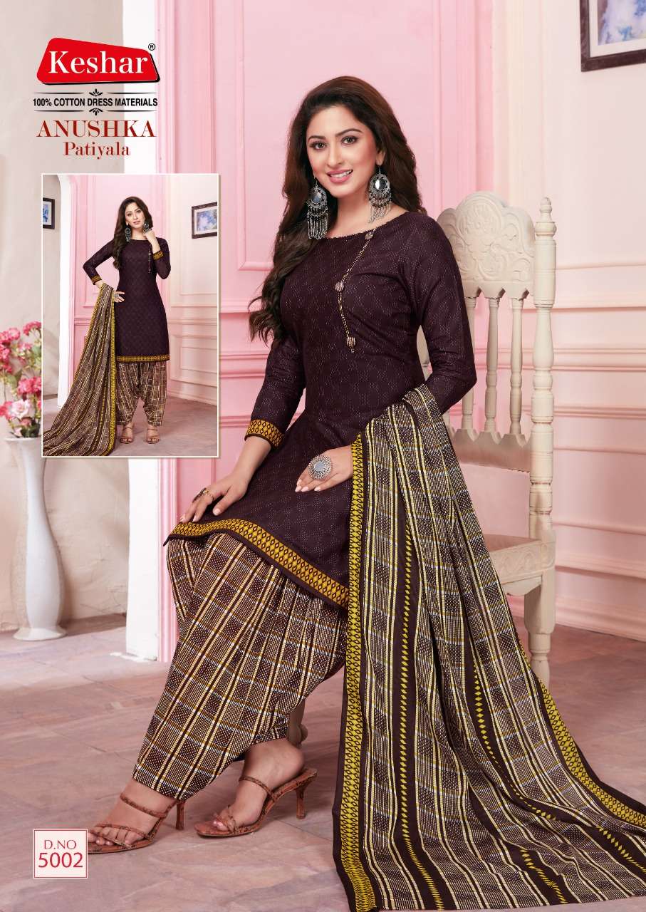 Buy Anushka Patiyala Vol 5 Keshar Readymade Designer Cotton Salwar Suit