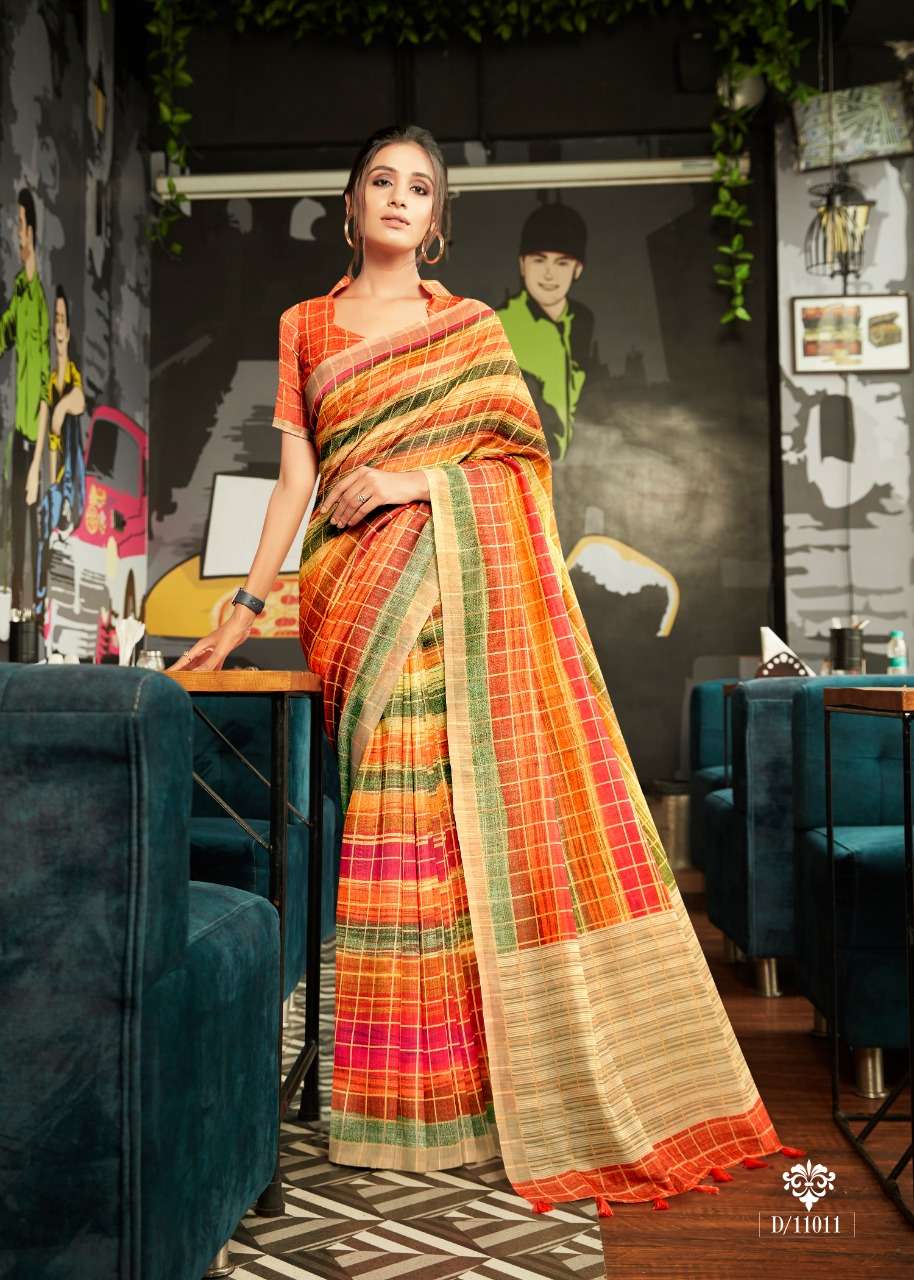 Buy Digital Korial Silk Siddharth Designer Cotton Silk Saree