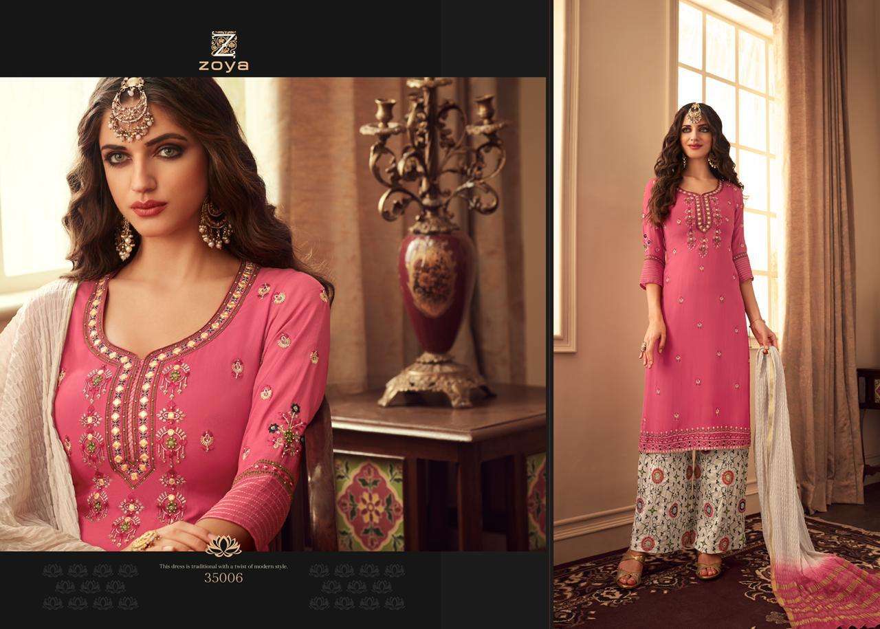 Buy Elgance Zoya Designer Dola Silk Salwar Suit