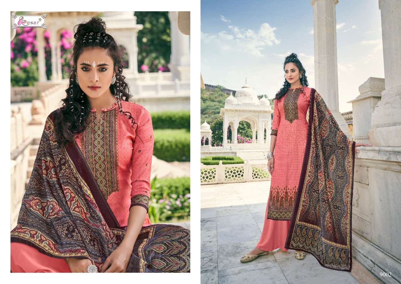 Buy Hafha Kesar Designer Pashmina Salwar Suit