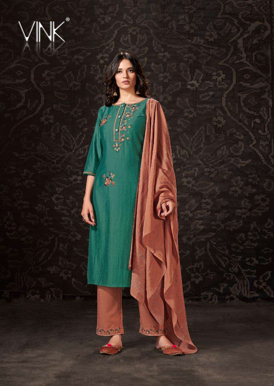 Buy Harmony Vink Viscose Fancy Designer Stylish Kurtis Palazzo Dupatta